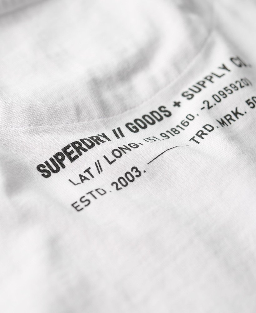 utility sport logo loose t-shirt in briljant wit