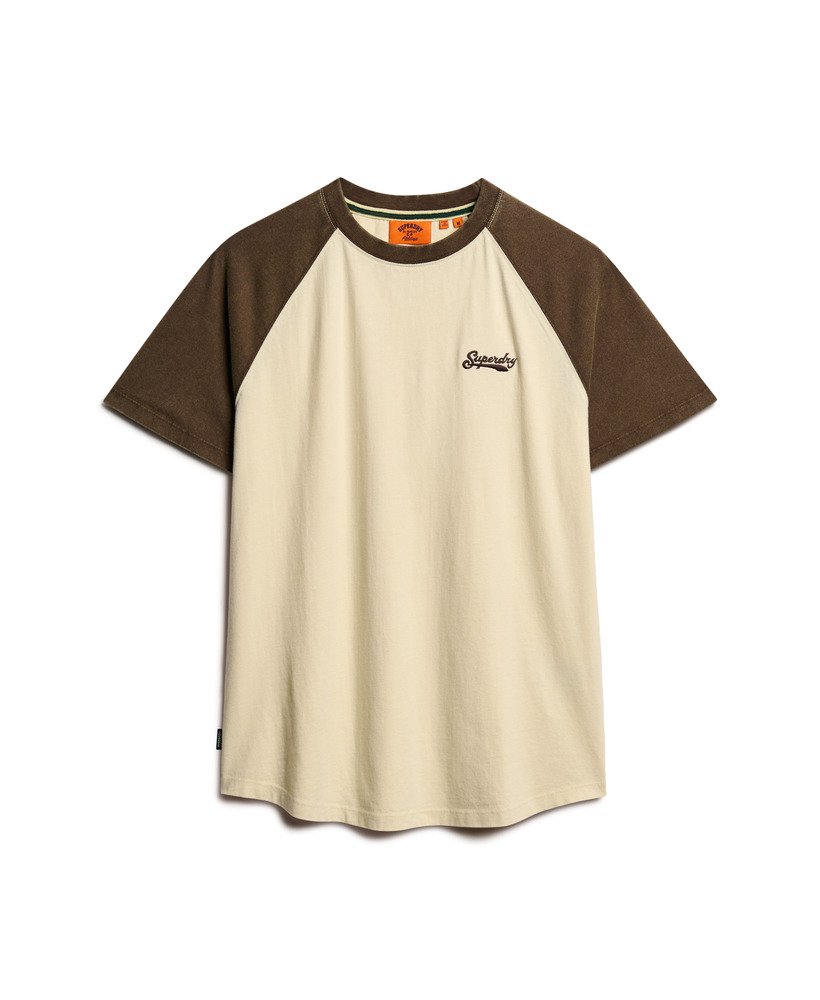 essential logo baseball t-shirt in havermoutgebroken bruin