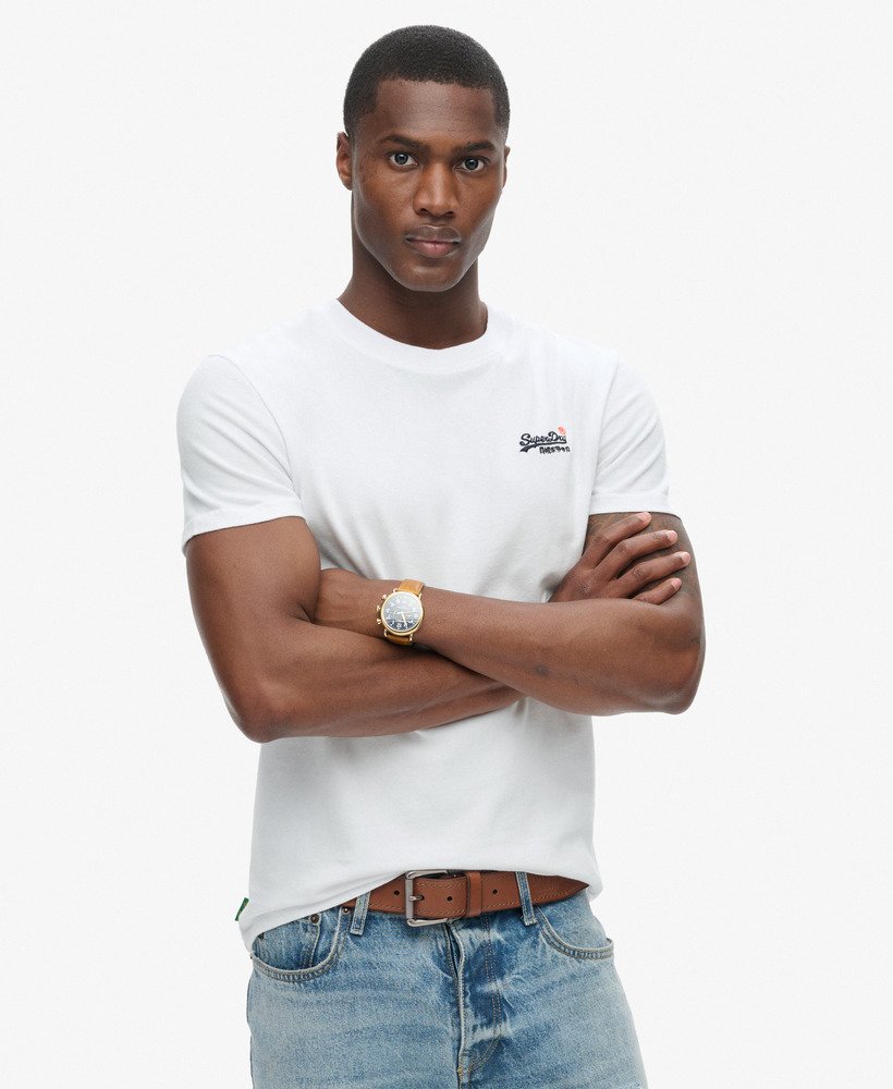 essentieel geborduurd t-shirt in optic