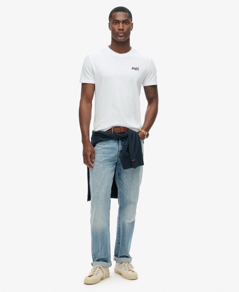 essentieel geborduurd t-shirt in optic