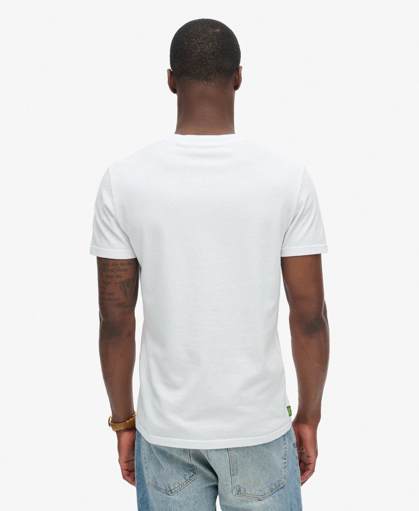 essentieel geborduurd t-shirt in optic