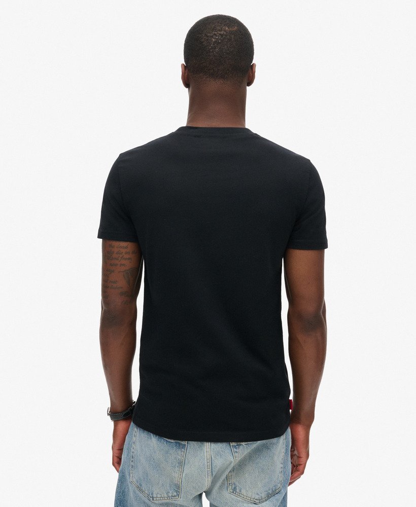 essentieel geborduurd t-shirt in zwart
