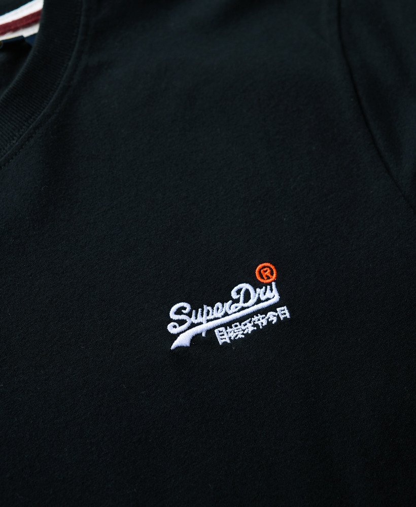 essentieel geborduurd t-shirt in zwart