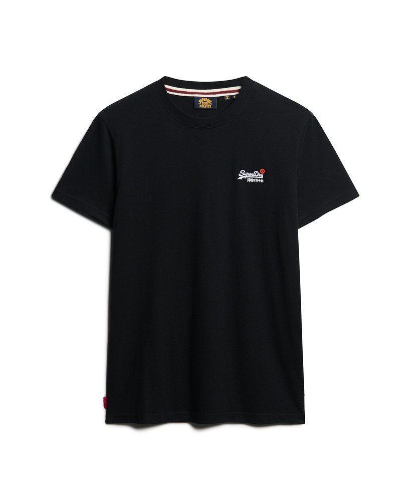 essentieel geborduurd t-shirt in zwart