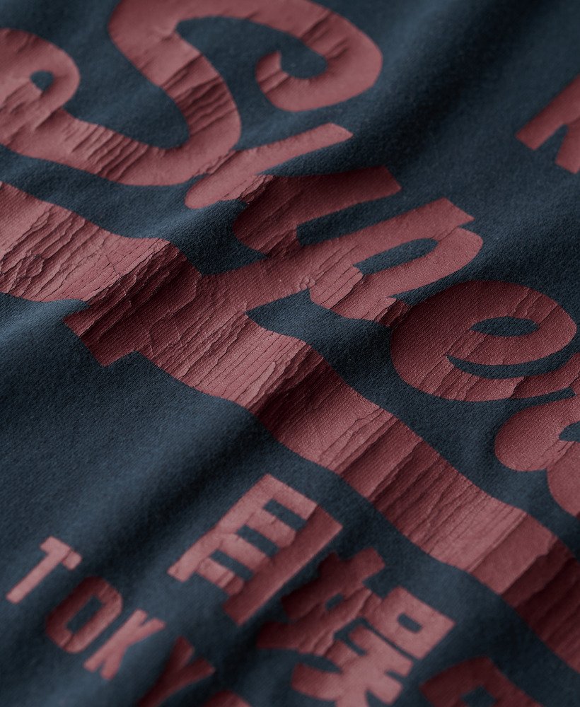 vintage logo graphic t-shirt in eclipse navy