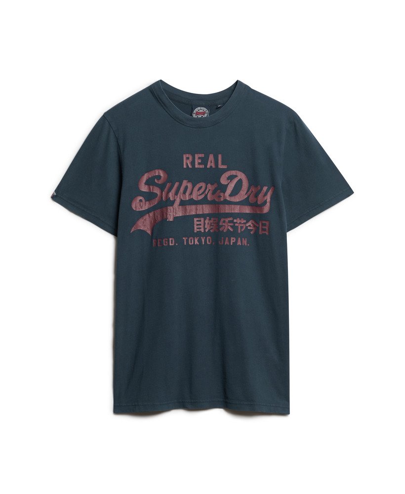 vintage logo graphic t-shirt in eclipse navy