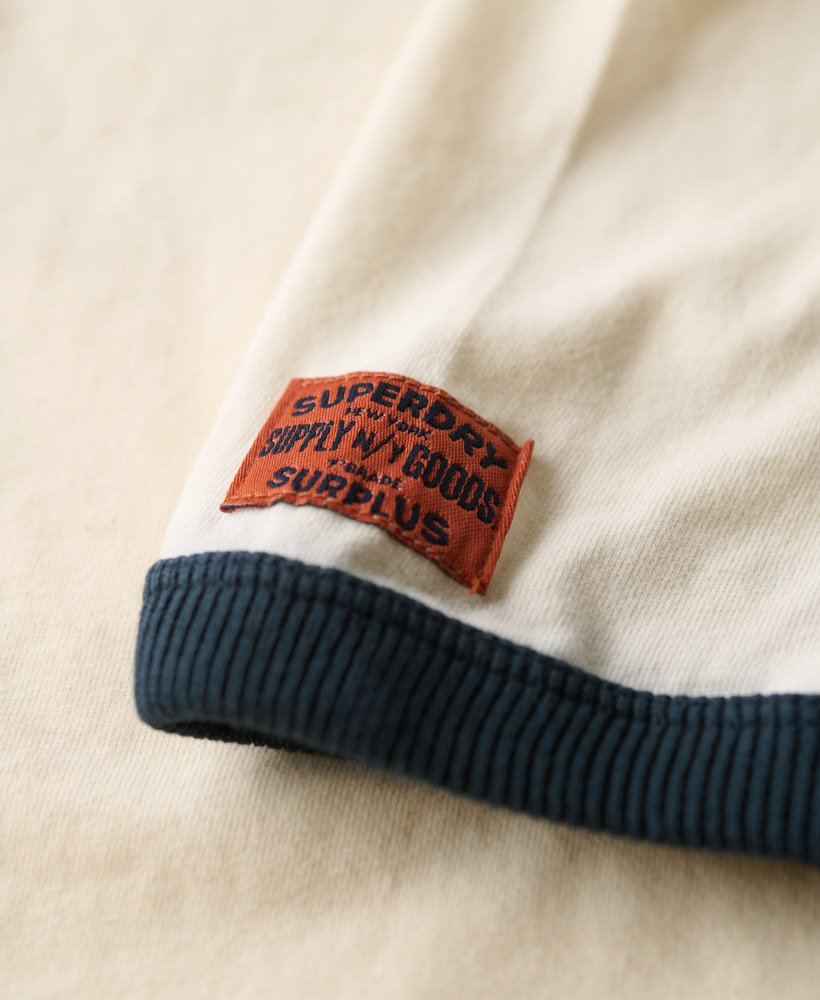 core logo ringer workwear graphic t-shirt in vintage cream