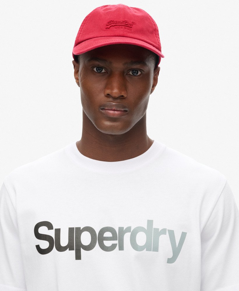 core logo fade loose t-shirt in brilliant white