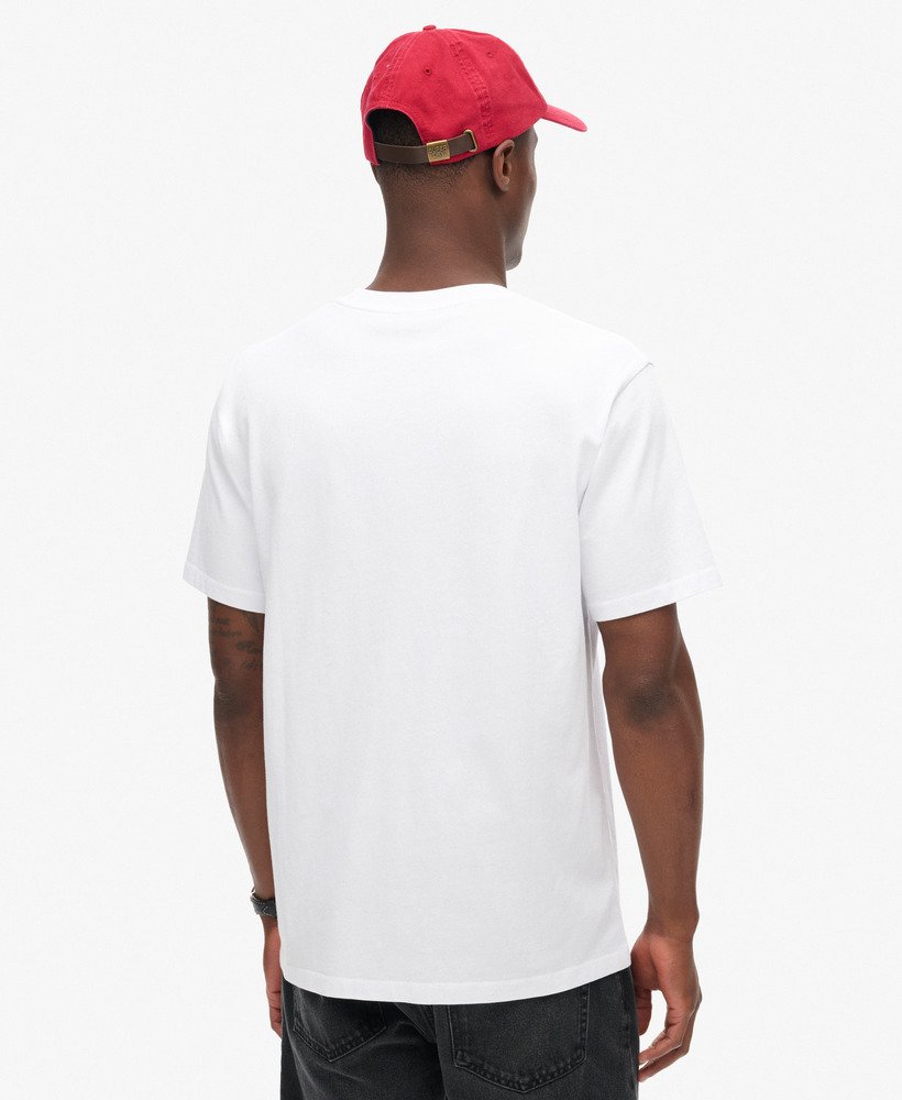 core logo fade loose t-shirt in brilliant white