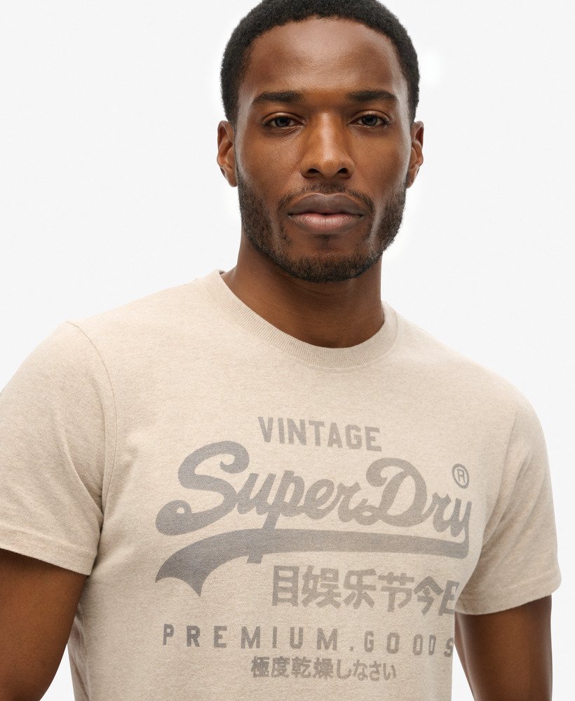 klassiek heritage t-shirt in lavin beige marl
