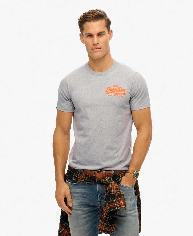 Relaxed T-shirt met vintage logo en borduursel