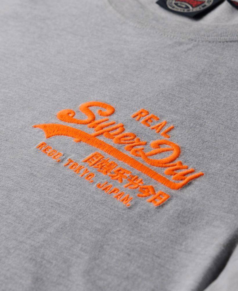 Relaxed T-shirt met vintage logo en borduursel