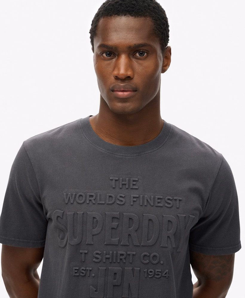 T-shirt met reliëf in werkstijl, comfortabele pasvorm