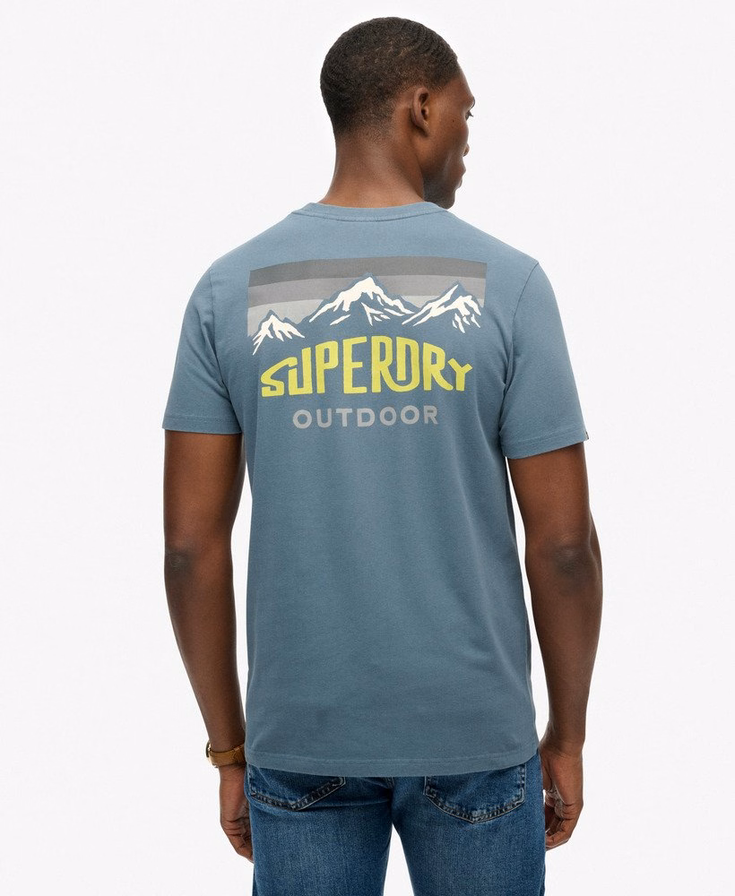 Relaxte T-shirt met bergprint
