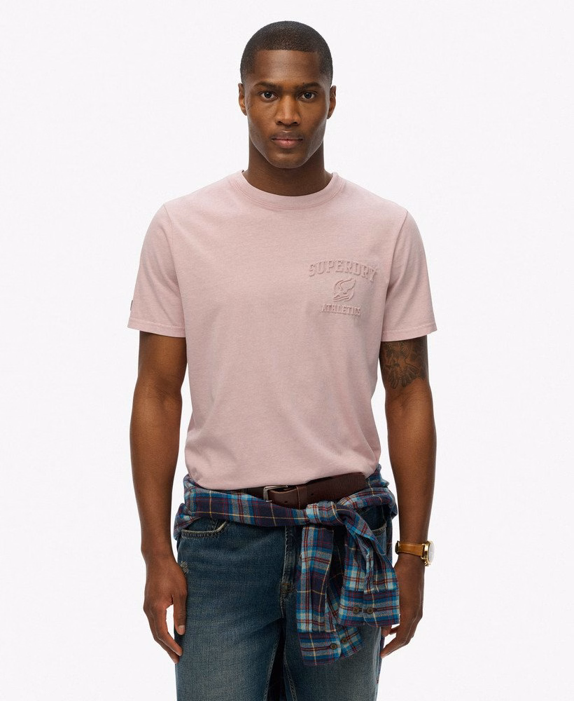Sportief T-shirt met reliëf, comfortabele pasvorm