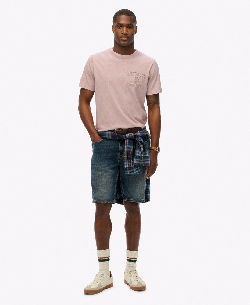 Sportief T-shirt met reliëf, comfortabele pasvorm