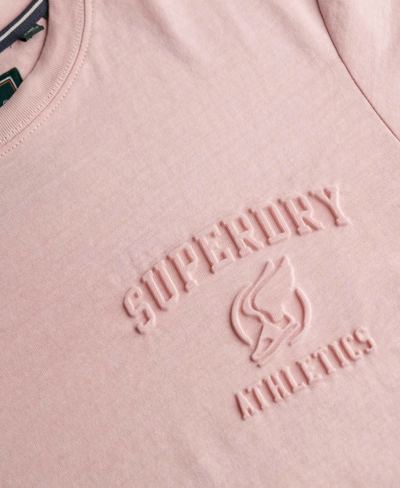 Sportief T-shirt met reliëf, comfortabele pasvorm