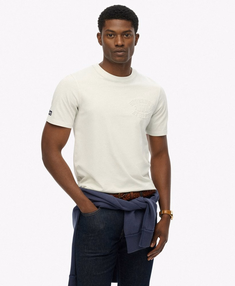 Sportief T-shirt met reliëf, comfortabele pasvorm