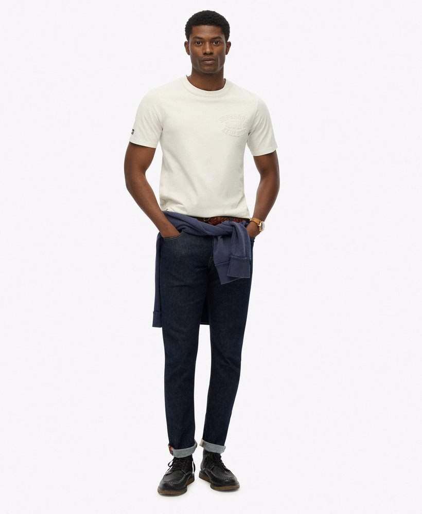Sportief T-shirt met reliëf, comfortabele pasvorm