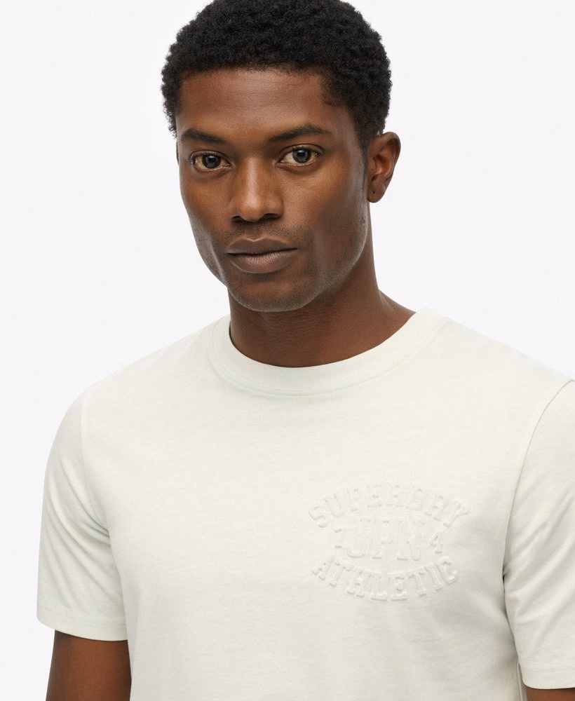Sportief T-shirt met reliëf, comfortabele pasvorm