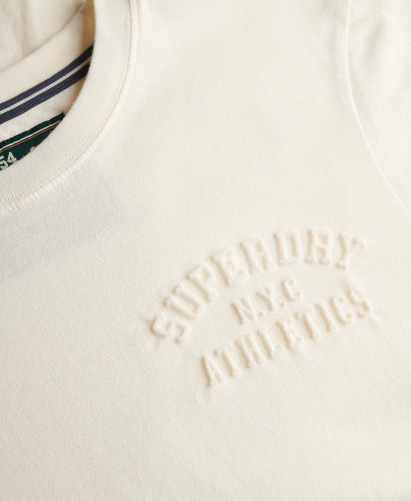 Sportief T-shirt met reliëf, comfortabele pasvorm