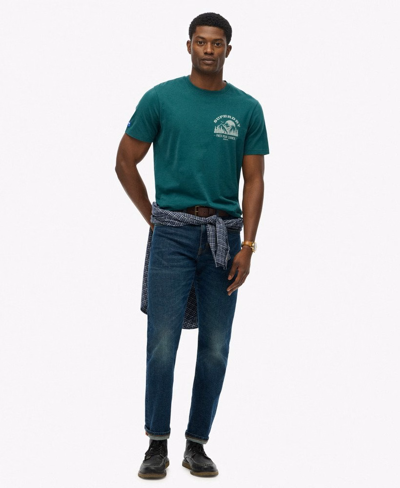 Lo-fi Outdoors T-shirt met borstprint
