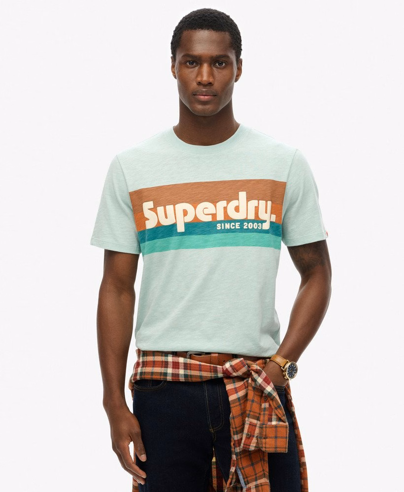 Relaxed T-shirt met Terrain-logo en strepen