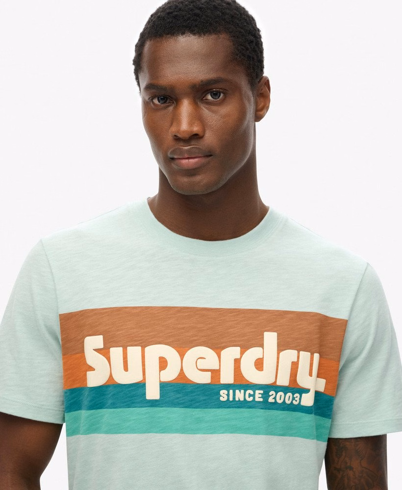 Relaxed T-shirt met Terrain-logo en strepen
