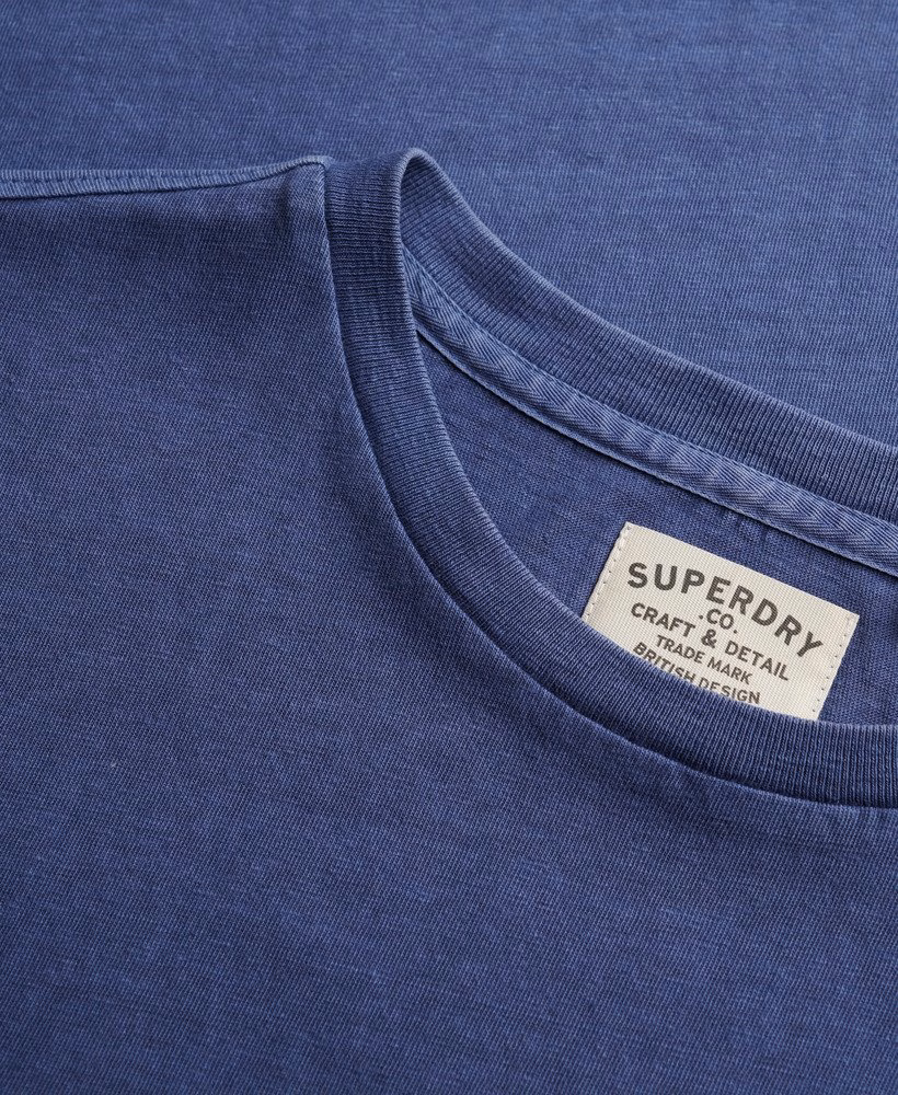 Klassiek katoen-linnen T-shirt met borstzak