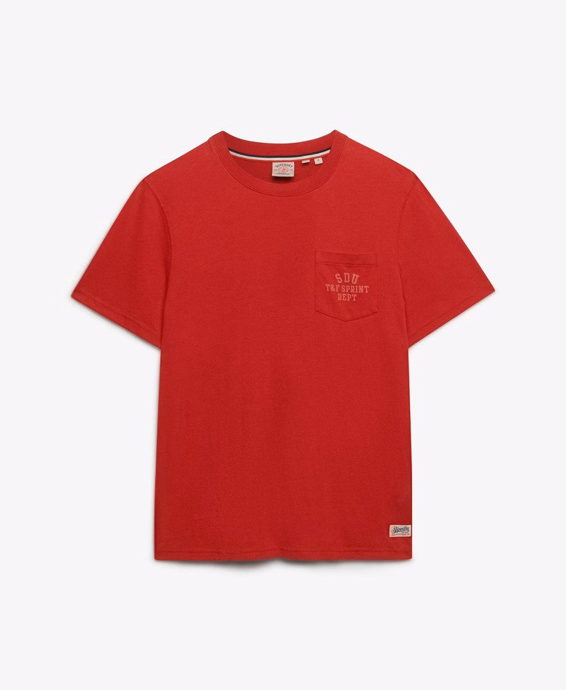 Vintage preppy relaxed T-shirt met borstzak