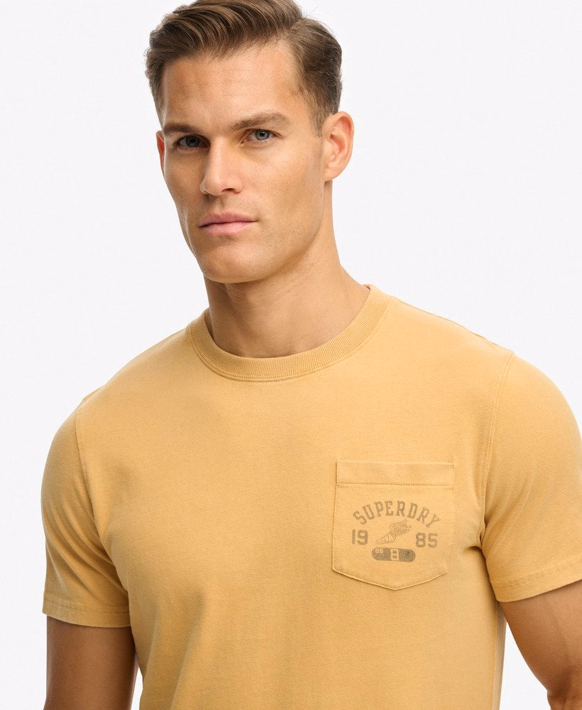 Vintage preppy relaxed T-shirt met borstzak