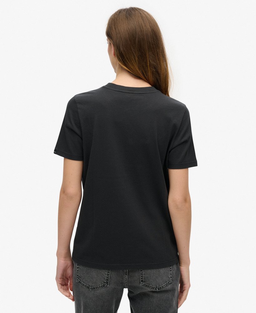boho-grafisch t-shirt in zwart