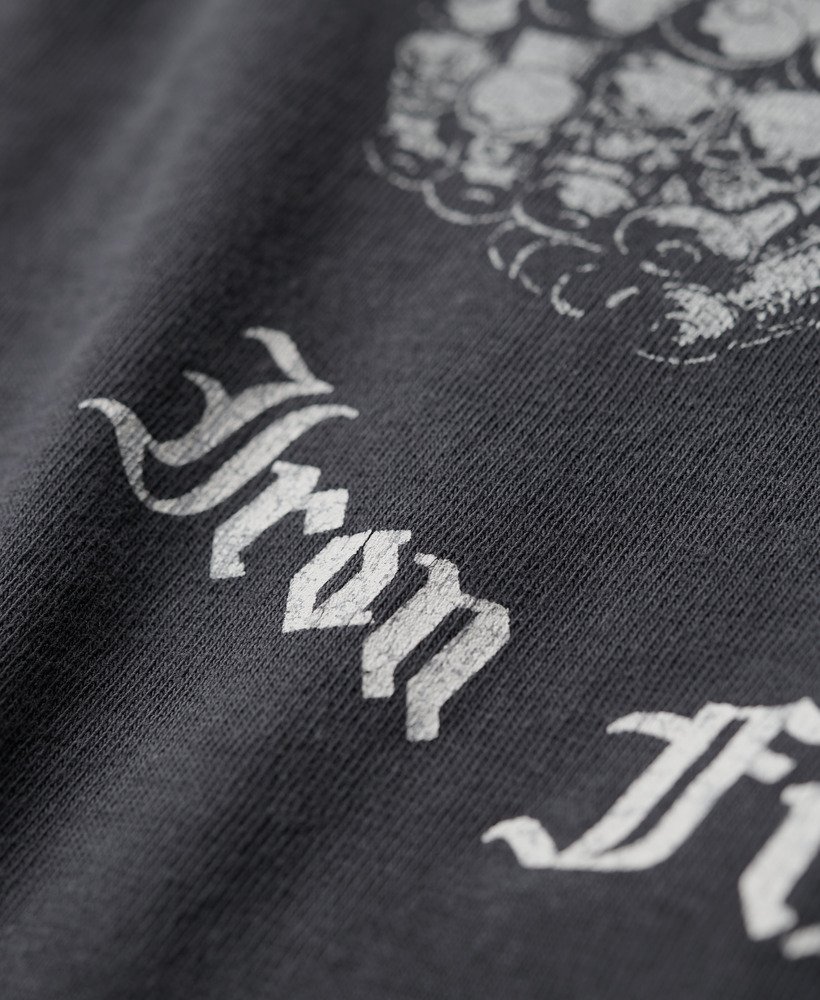 motörhead x superdry t-shirt met korte mouwen in mid merch black