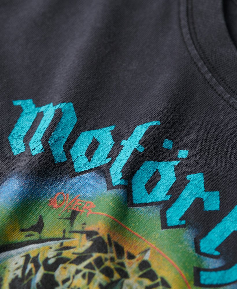 motörhead x superdry t-shirt met korte mouwen in zwaar backstage black
