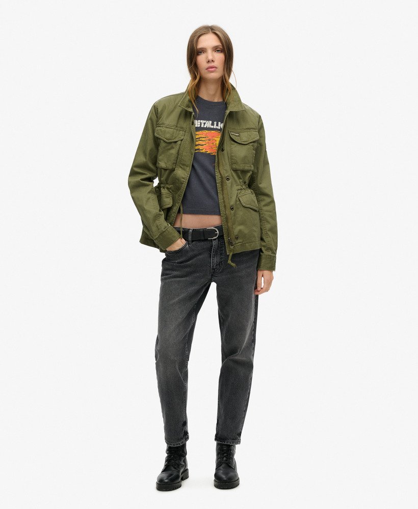 metallica x superdry t-shirt met korte mouwen in middenzwart backstage black