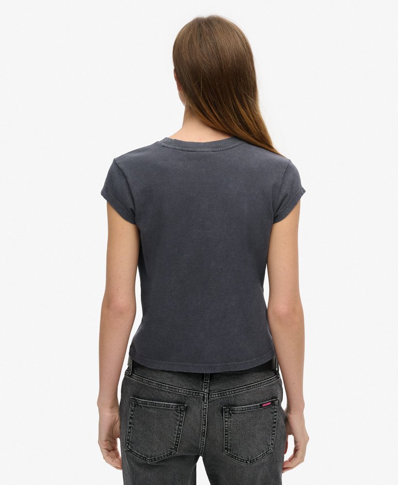 metallica x superdry t-shirt met korte mouwen in middenzwart backstage black