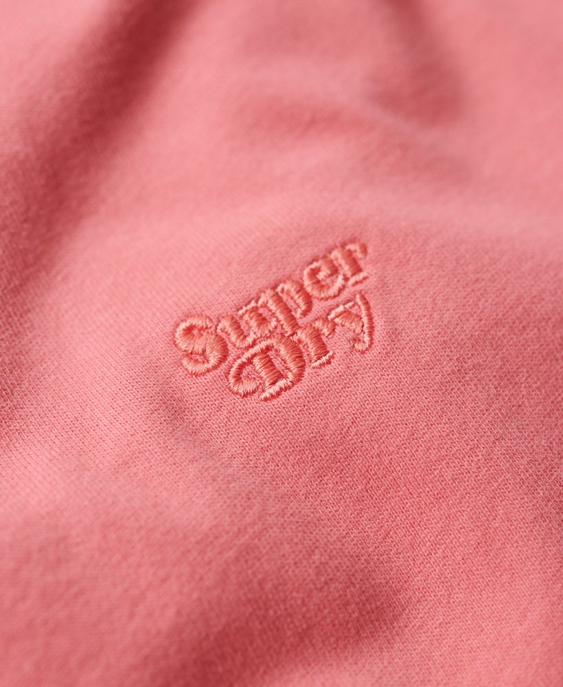 getailleerd t-shirt met essential-logo in campingroze