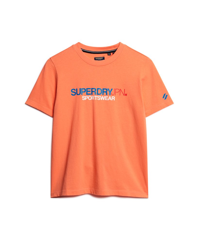 sportief logo relaxed t-shirt in fusion coral