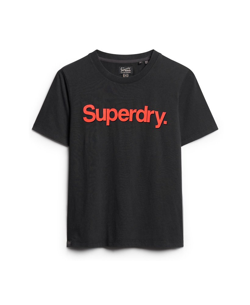 core neon logo t-shirt in zwart