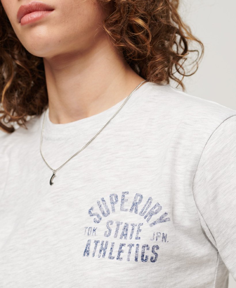 athletic essentials slub 90s t-shirt in cadet grey marl