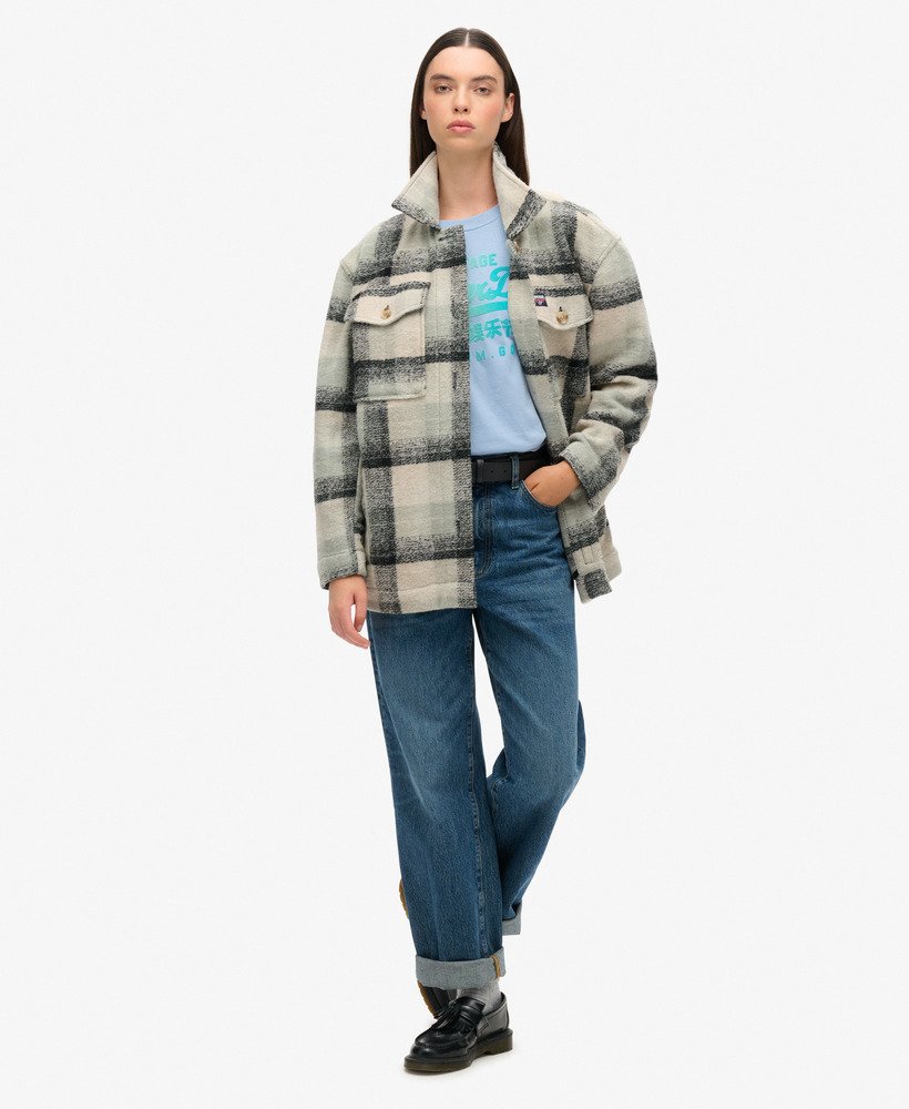 tonaal grafisch relaxed t-shirt in rodeo drive blue gemêleerd.