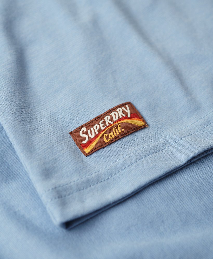 tonaal grafisch relaxed t-shirt in rodeo drive blue gemêleerd.