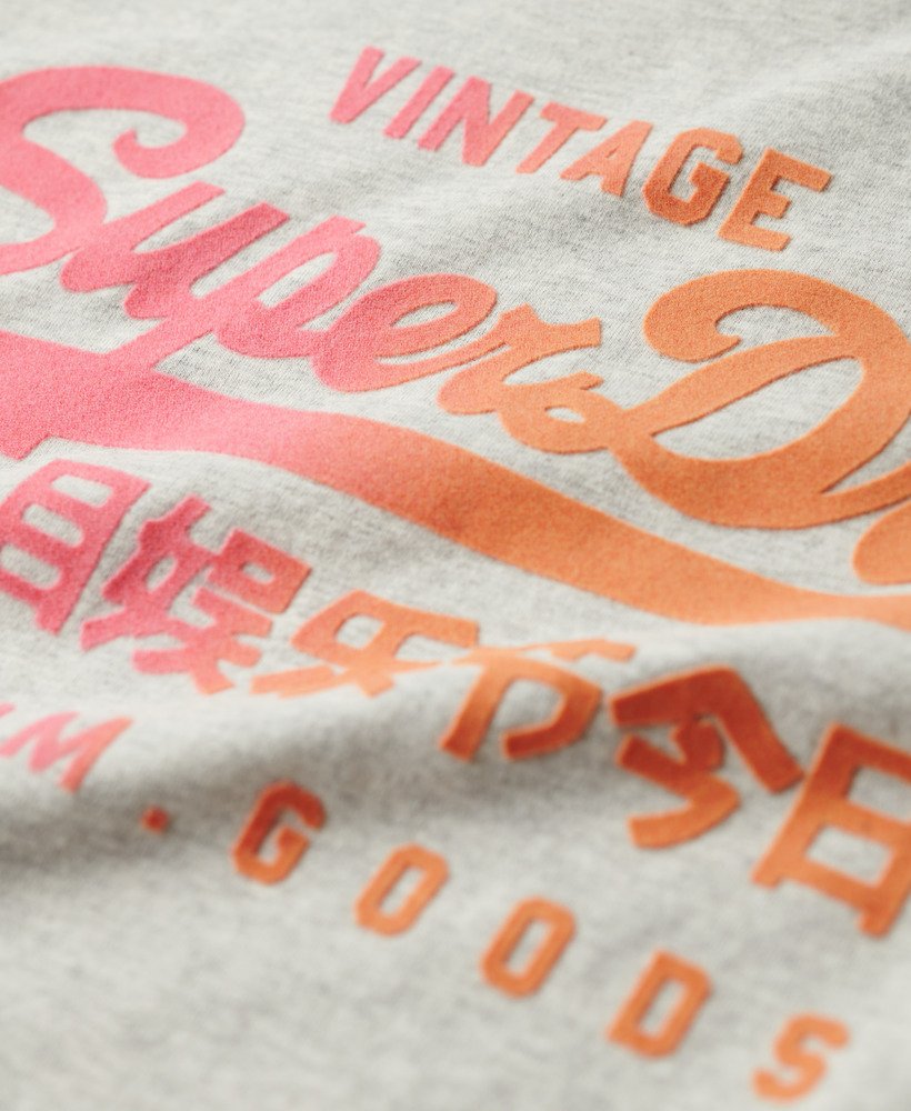t-shirt met tonale grafische print in gletsjergrijs gemêleerde kleur.
