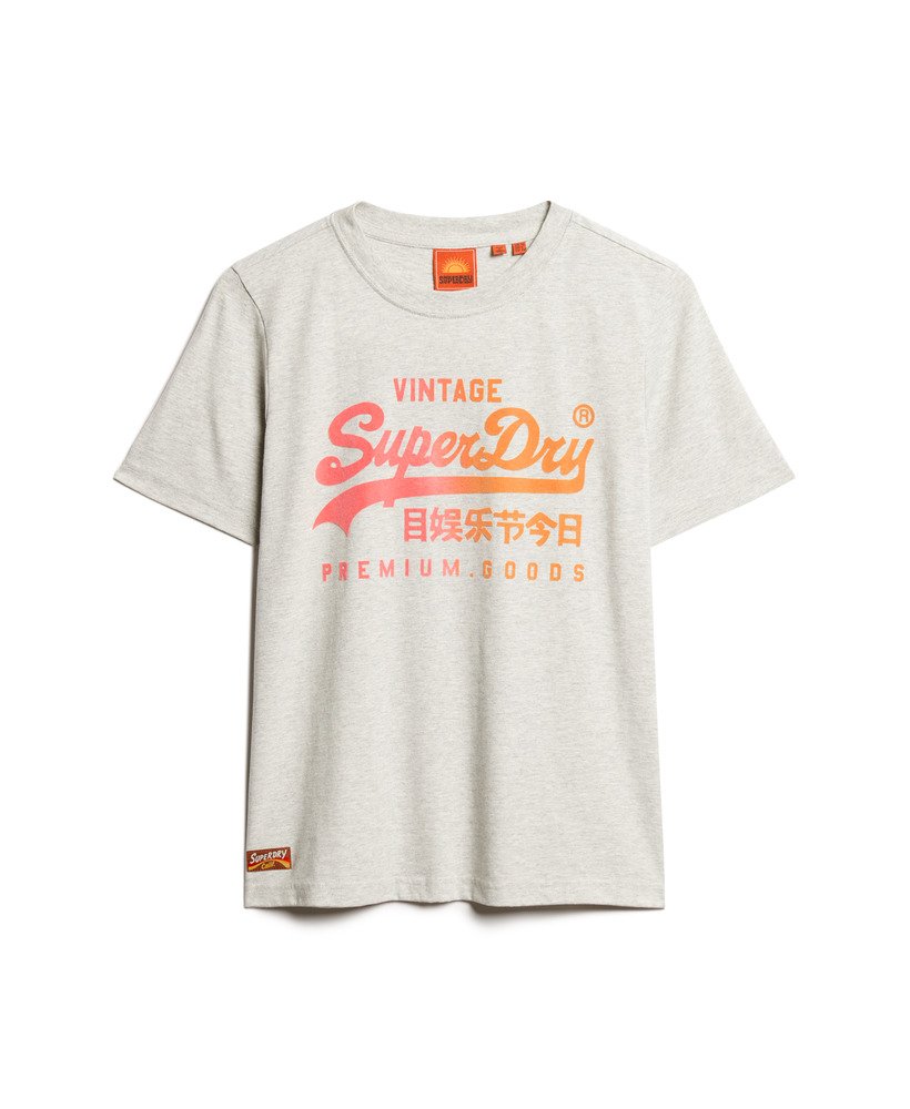 t-shirt met tonale grafische print in gletsjergrijs gemêleerde kleur.
