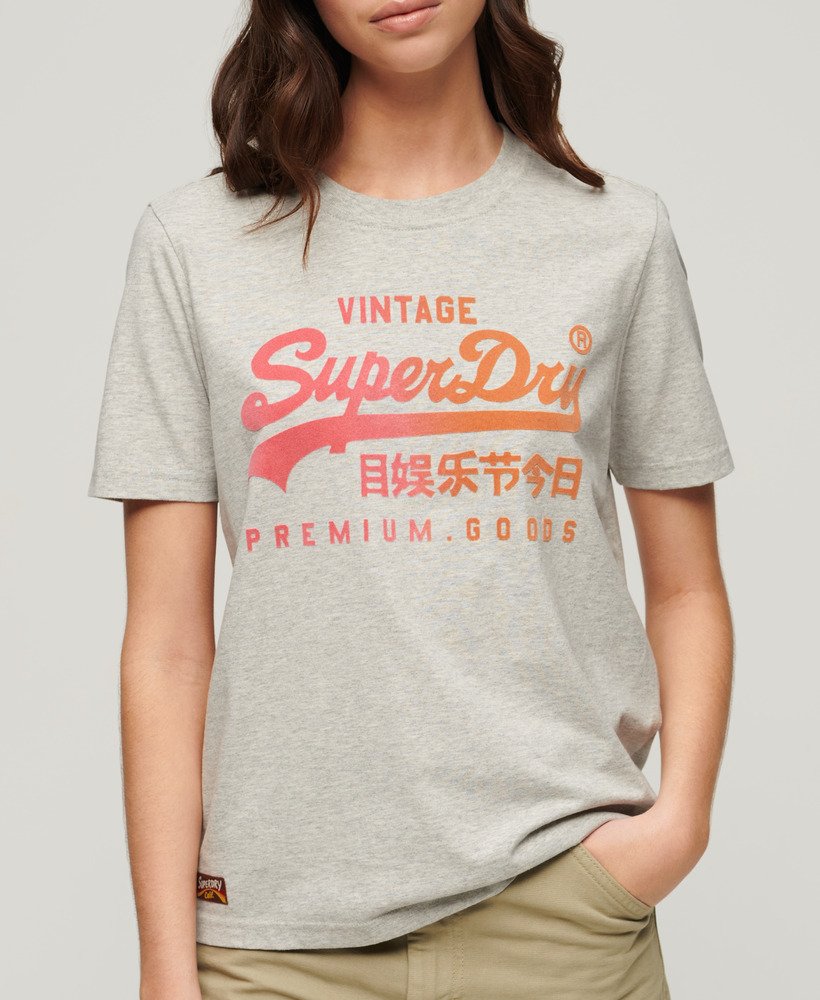 t-shirt met tonale grafische print in gletsjergrijs gemêleerde kleur.