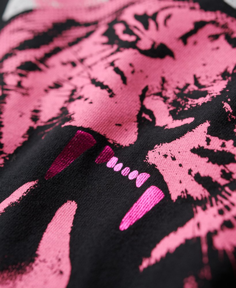lo-fi rock graphic t-shirt in gitzwart