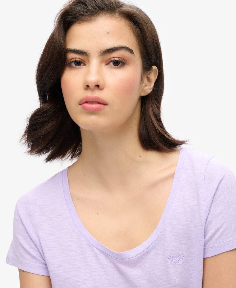 studios t-shirt met ronde hals in licht lavendelpaars