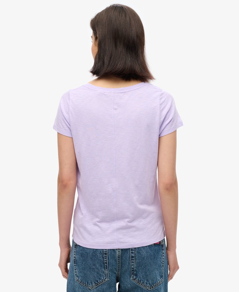 studios t-shirt met ronde hals in licht lavendelpaars