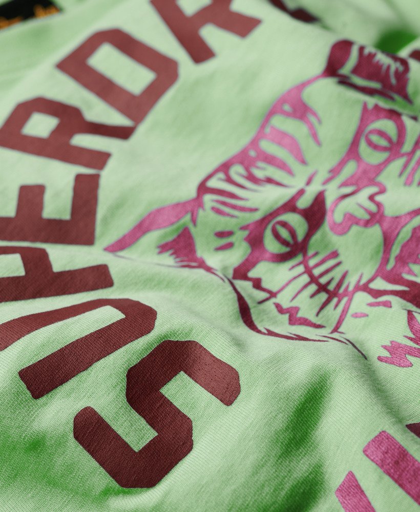 varsity burnout t-shirt in neo mint green