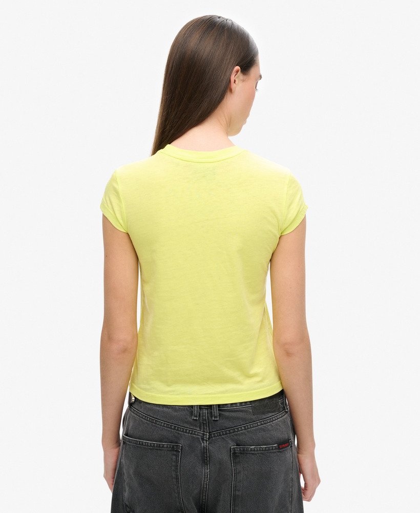 varsity burnout t-shirt in lemon tonic